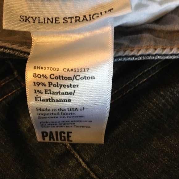 Paige Skyline Straight skinny jeans size 28 - Picture 6 of 6